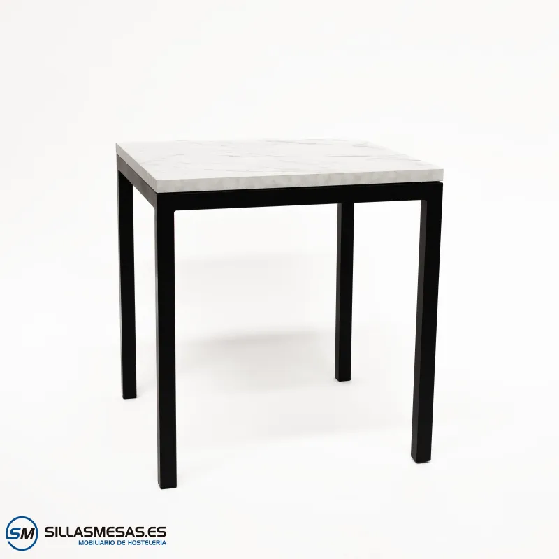 MESA ARUBA INTERIOR pie negro