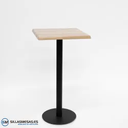 MESA ALTA ABRIL CUADRADA EXTERIOR pie negro