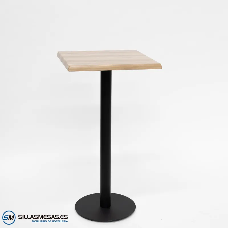 MESA ALTA ABRIL CUADRADA EXTERIOR pie negro