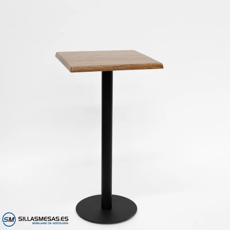 MESA ALTA ABRIL CUADRADA EXTERIOR pie negro