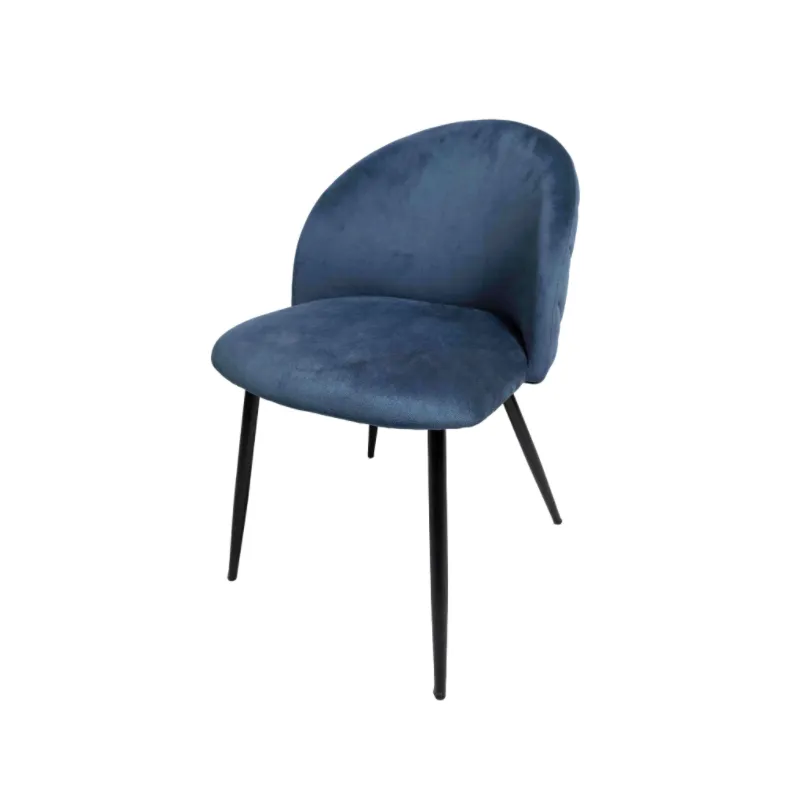Silla Velvet azul interior: moderna, suave y elegante