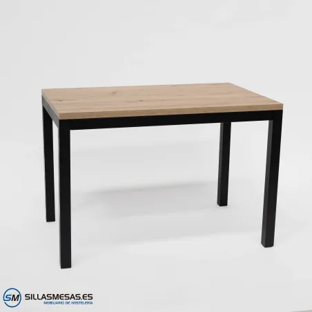 MESA ARUBA RECTANGULAR INTERIOR pie negro