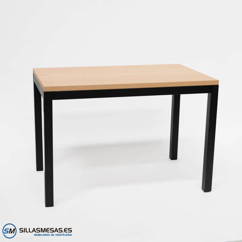 MESA ARUBA RECTANGULAR INTERIOR pie negro