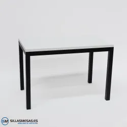 MESA ARUBA RECTANGULAR INTERIOR pie negro