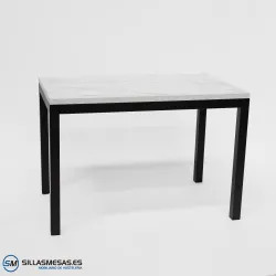 MESA ARUBA RECTANGULAR INTERIOR pie negro