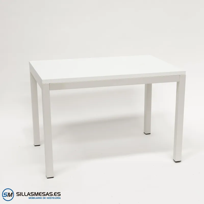 MESA ARUBA RECTANGULAR INTERIOR pie blanco