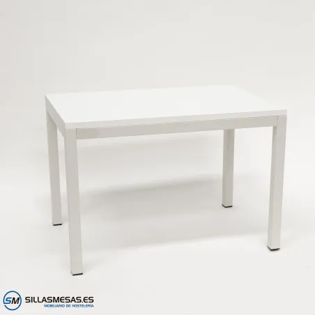 MESA ARUBA RECTANGULAR INTERIOR pie blanco