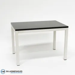 MESA ARUBA RECTANGULAR INTERIOR pie blanco