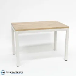 MESA ARUBA RECTANGULAR INTERIOR pie blanco