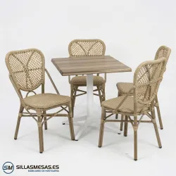 Conjunto OLMO (1Mesa Miami exterior y 4 Sillas Dalton)