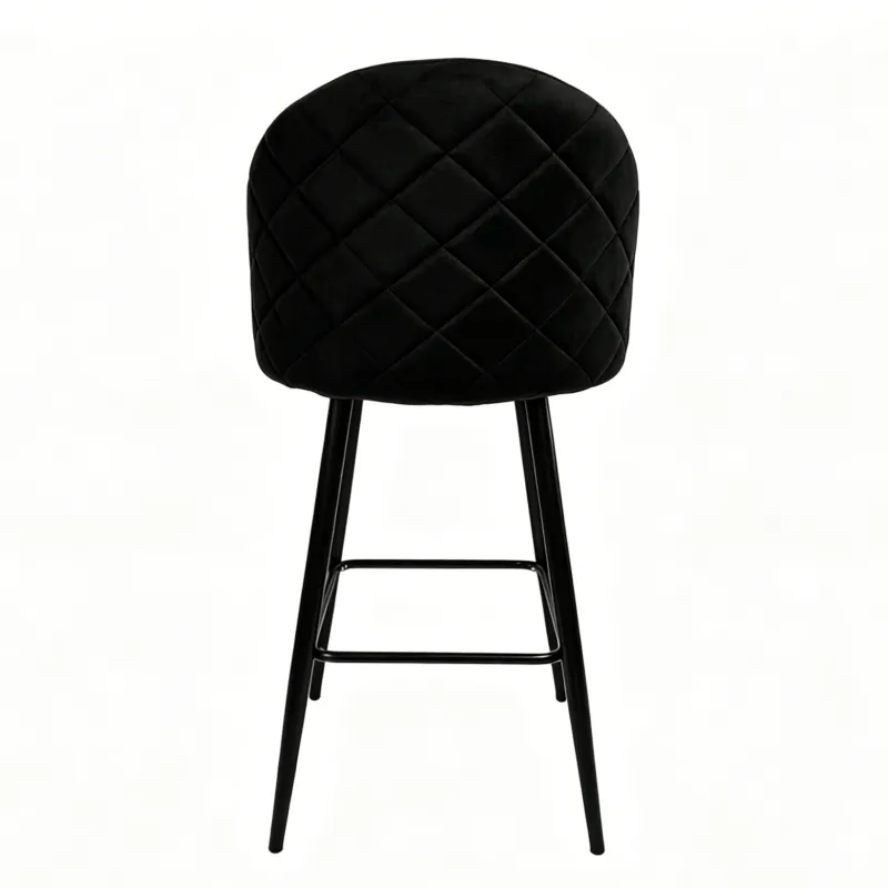 Taburete VELVET negro sin brazos