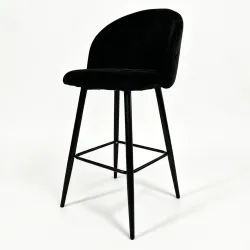 Taburete VELVET negro sin brazos