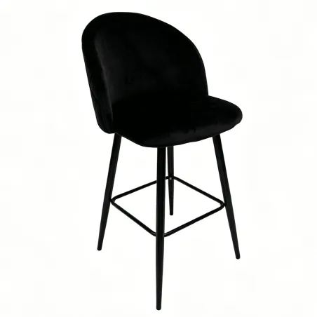 Taburete VELVET negro sin brazos