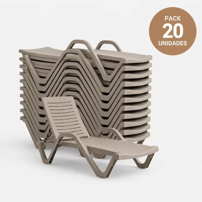 Pack de 20 Tumbonas BUDY (color a elegir)