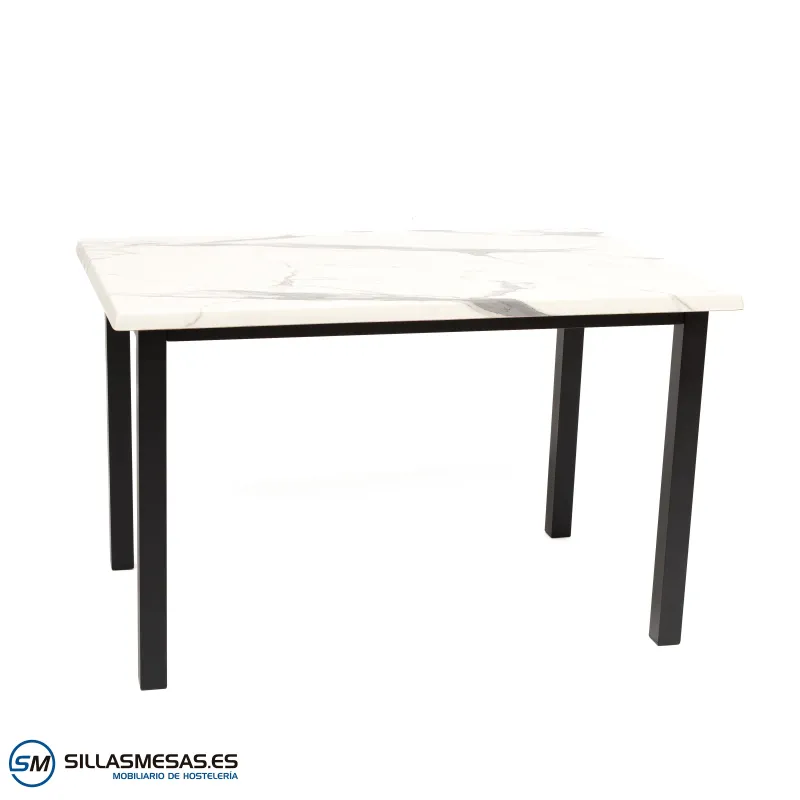 MESA ARUBA RECTANGULAR EXTERIOR pie negro