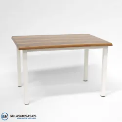MESA ARUBA RECTANGULAR EXTERIOR pie blanco