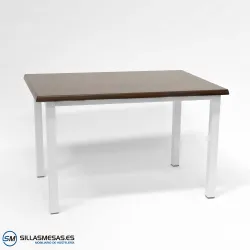 MESA ARUBA RECTANGULAR EXTERIOR pie blanco