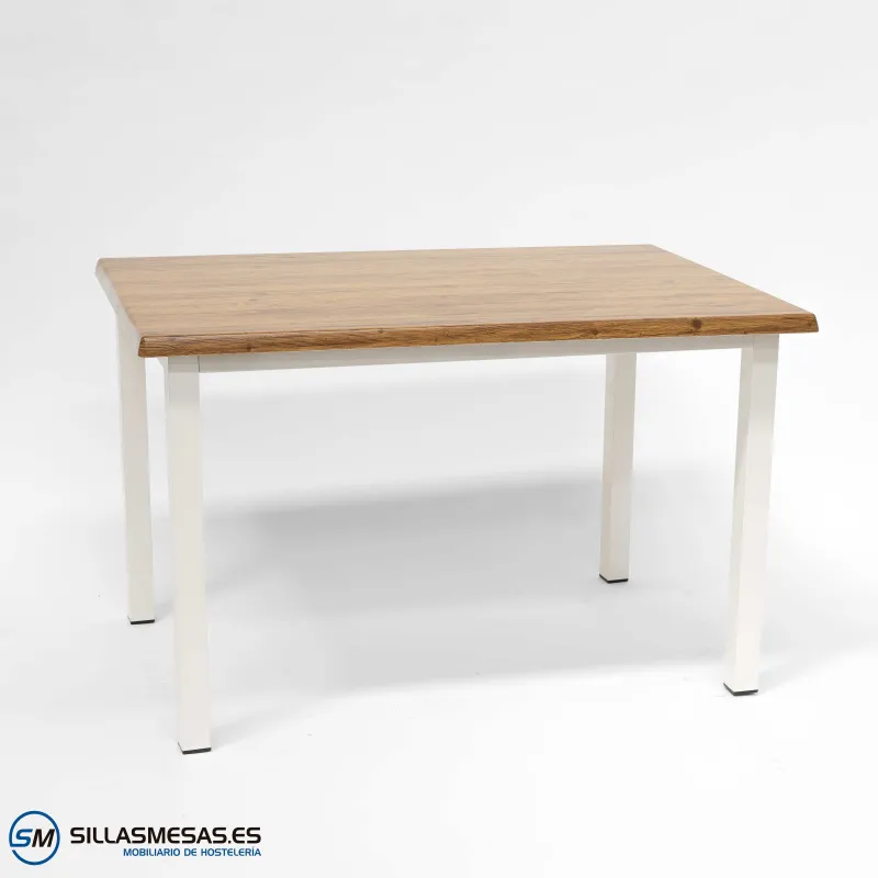 MESA ARUBA RECTANGULAR EXTERIOR pie blanco