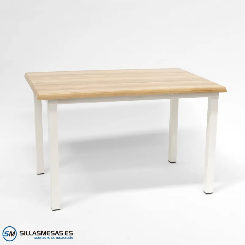 MESA ARUBA RECTANGULAR EXTERIOR pie blanco