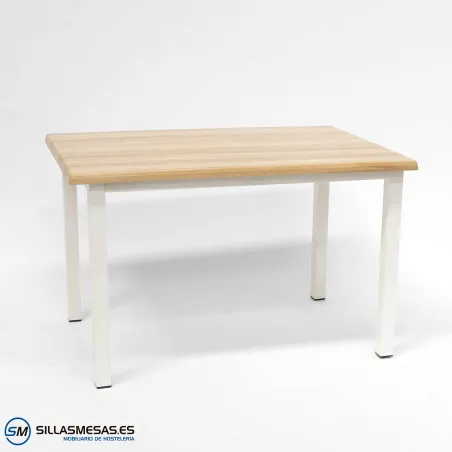 MESA ARUBA RECTANGULAR EXTERIOR pie blanco