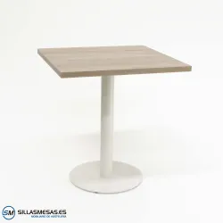 MESA ABRIL CUADRADA INTERIOR pie blanco