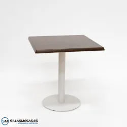 MESA ABRIL CUADRADA EXTERIOR pie blanco