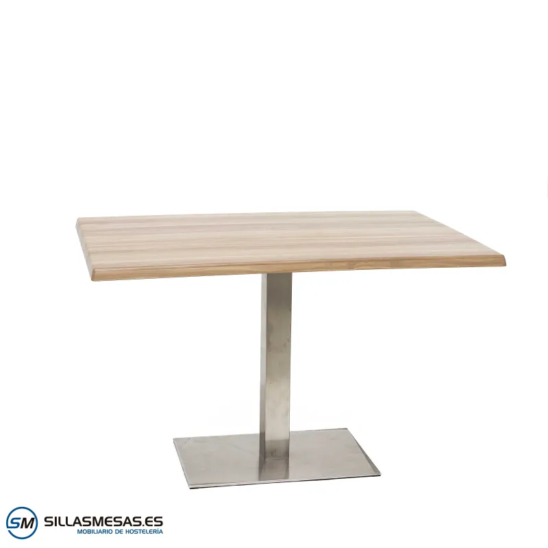Mesa Noel inox rectangular exterior: elegante y durable
