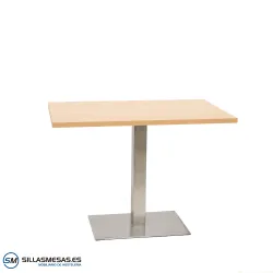 Mesa Noel rectangular inox 60x40 cm con base