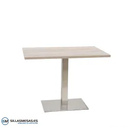 Mesa Noel rectangular inox 60x40 cm con base