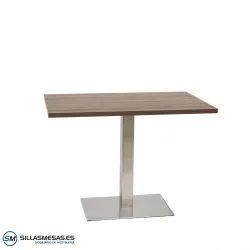 Mesa Noel rectangular inox 60x40 cm con base
