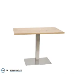 Mesa Noel rectangular inox 60x40 cm con base