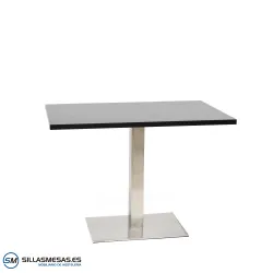 Mesa Noel rectangular inox 60x40 cm con base