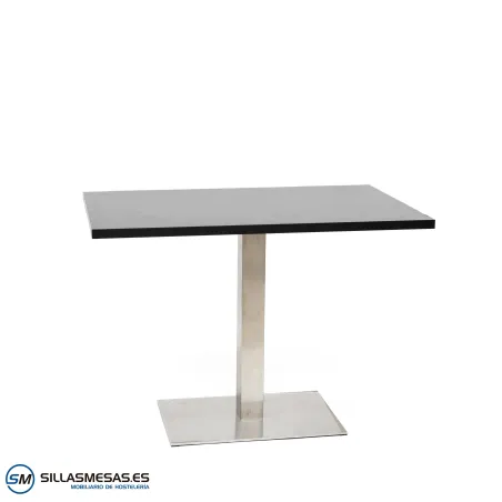 Mesa Noel rectangular inox 60x40 cm con base