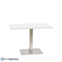Mesa Noel rectangular inox 60x40 cm con base