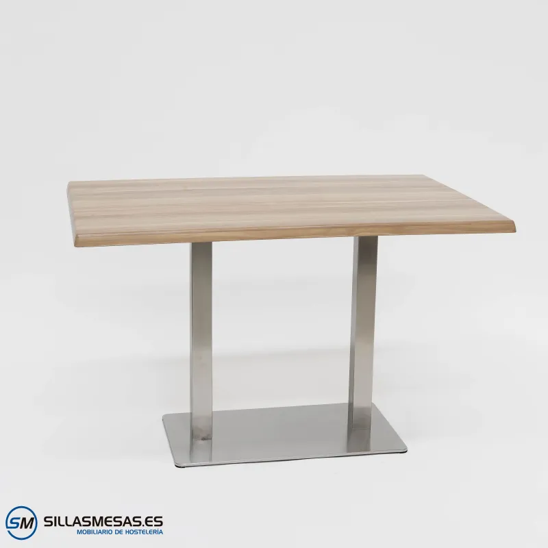 Mesa Noel doble inox exterior: lujo resistente