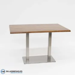 Mesa Noel doble inox exterior: lujo resistente
