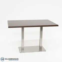 Mesa Noel doble inox exterior: lujo resistente
