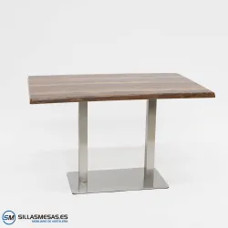 Mesa Noel doble inox exterior: lujo resistente