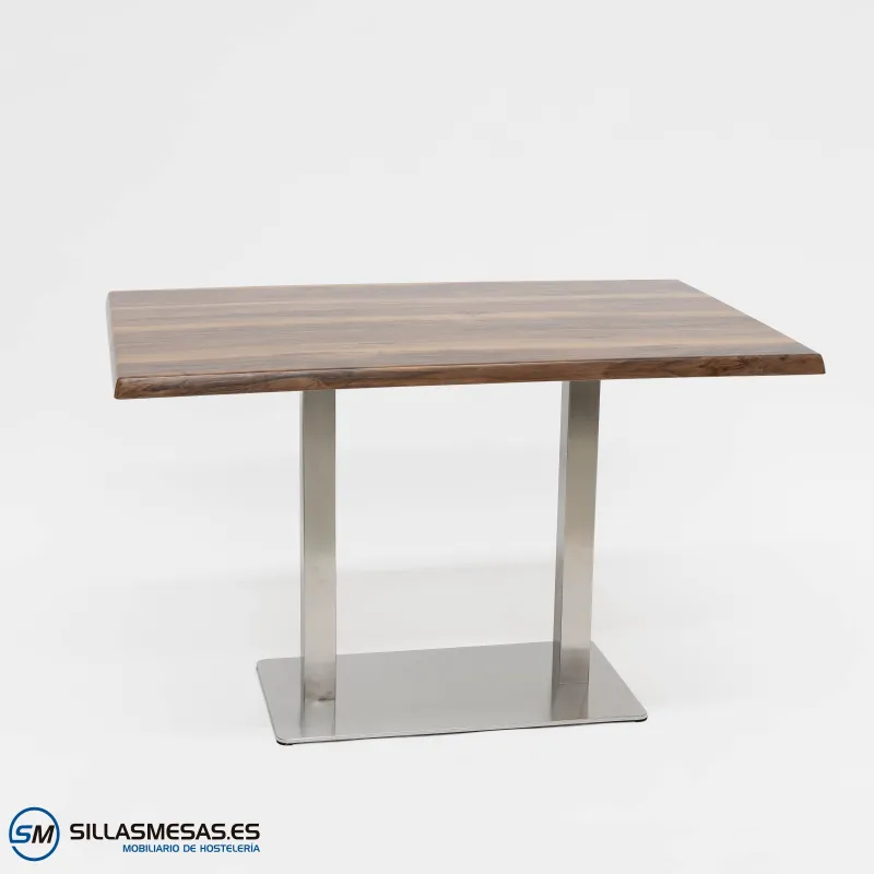 Mesa Noel doble inox exterior: lujo resistente