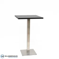 Mesa alta Noel inox interior: base 43x43 cm resistente