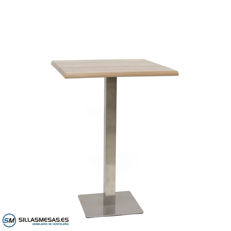 Mesa alta Noel inox exterior: diseño resistente