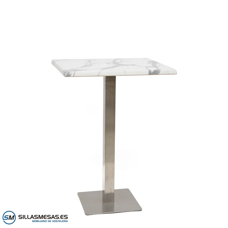 Mesa alta Noel inox exterior: diseño resistente