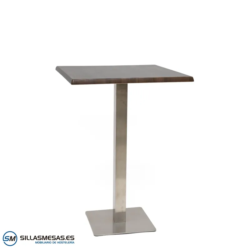 Mesa alta Noel inox exterior: diseño resistente