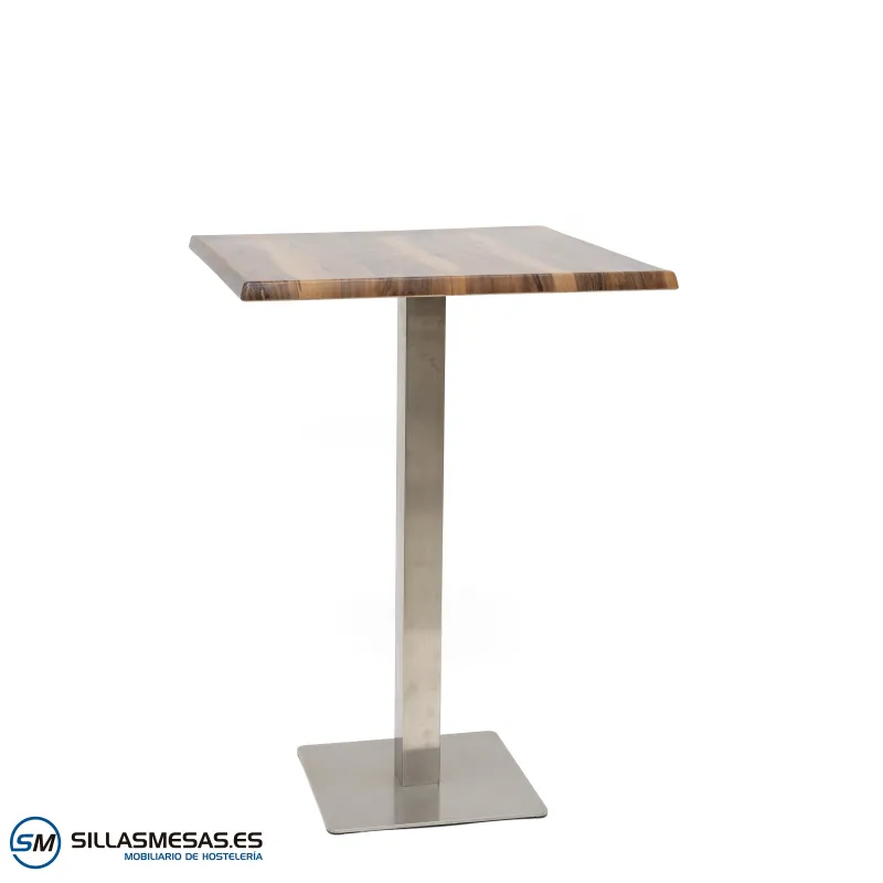Mesa alta Noel inox exterior: diseño resistente