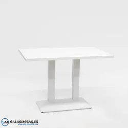 MESA DANIELA DOBLE INTERIOR pie blanco