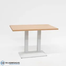 MESA DANIELA DOBLE INTERIOR pie blanco