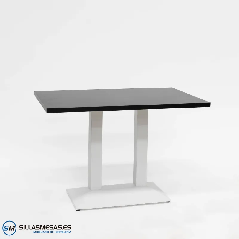 MESA DANIELA DOBLE INTERIOR pie blanco