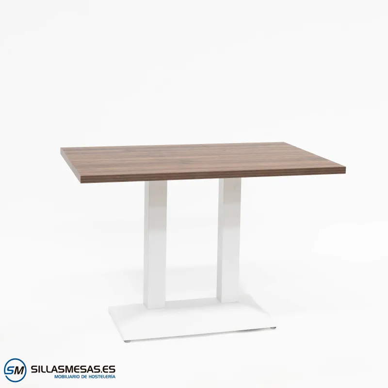 MESA DANIELA DOBLE INTERIOR pie blanco