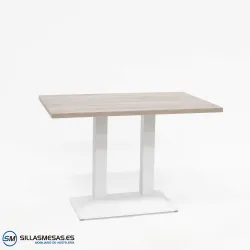 MESA DANIELA DOBLE INTERIOR pie blanco