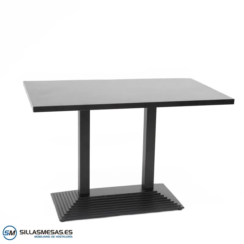 Mesa Pirámide Doble Interior acero epoxi negro